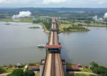 ponte interligando Nuquini e Tucumatuba