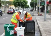 limpeza urbana em Santarém