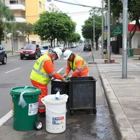 limpeza urbana em Santarém