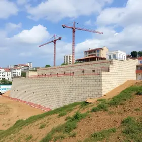 muro de contenção em rip-rap