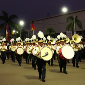 ensaios de bandas marciais em Santarém