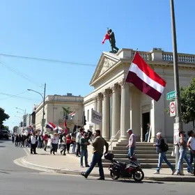 greve dos bancários em Santarém